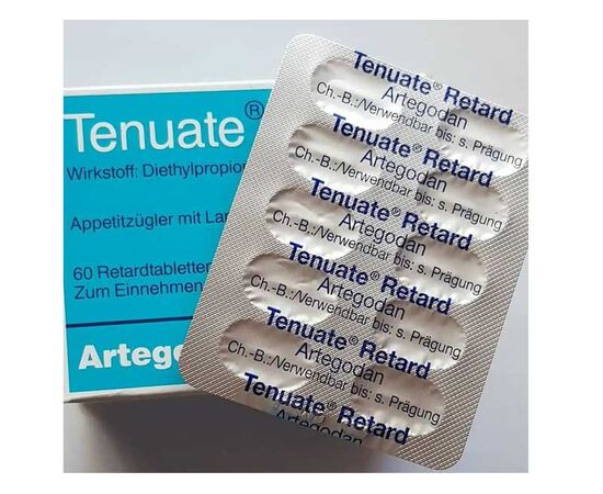 Tenuate Retard 75 mg, Quantity: 60 capsules ($8,75 per cap)